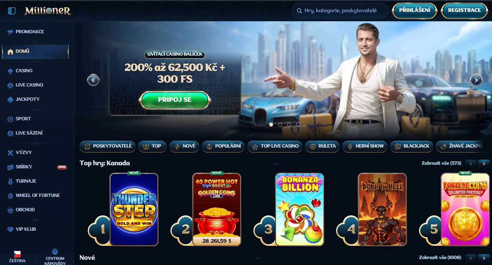 Millioner Casino Screen